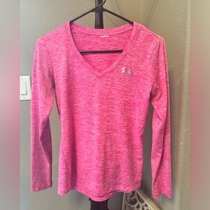 Under Armour pink long sleeve workout shirt